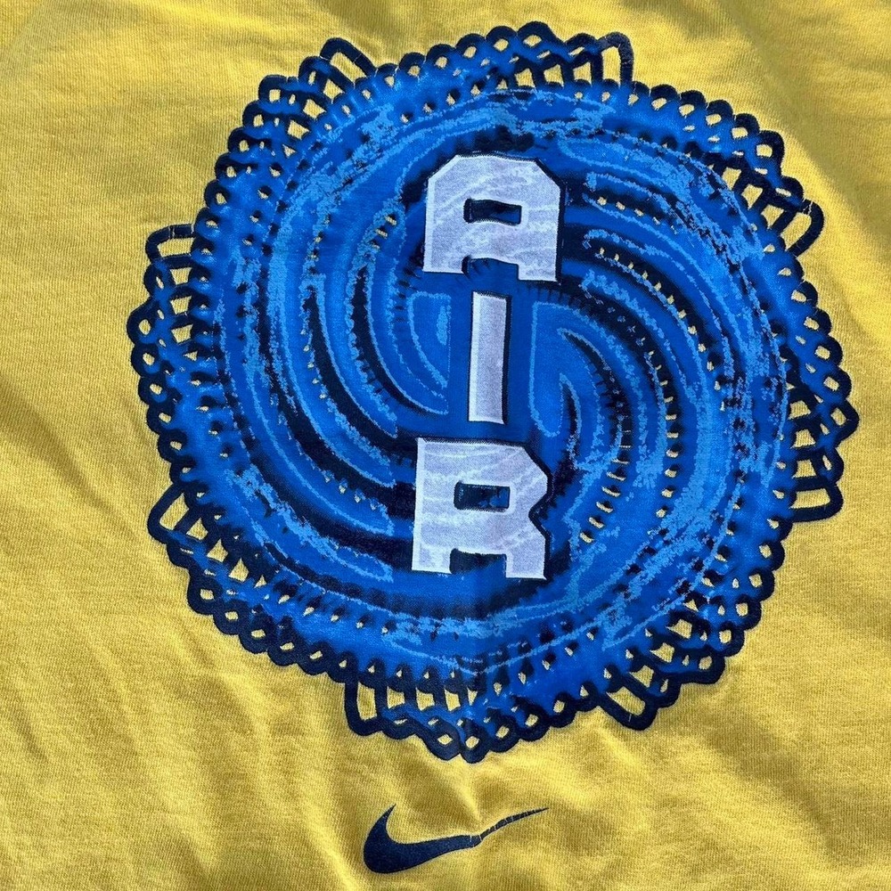 1990s Graphic Nike Air swirl shirt size XL